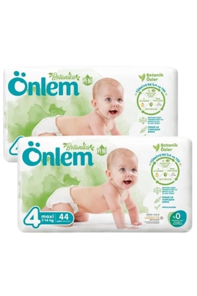 Önlem Botanika 4 Beden Çocuk Bezi İkili Jumbo Maxi 44 Lü x 2 Adet ürün görseli 1
