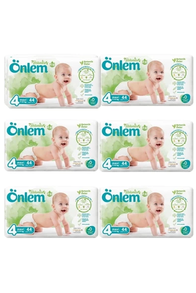 Önlem Botanika 4 Beden Çocuk Bezi İkili Jumbo Maxi 44 Lü x 6 Adet ürün görseli 1
