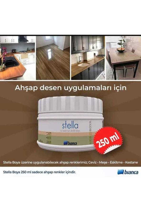 Stella Ahşap Renkler Serisi 250Ml - Meşe - Resim 2