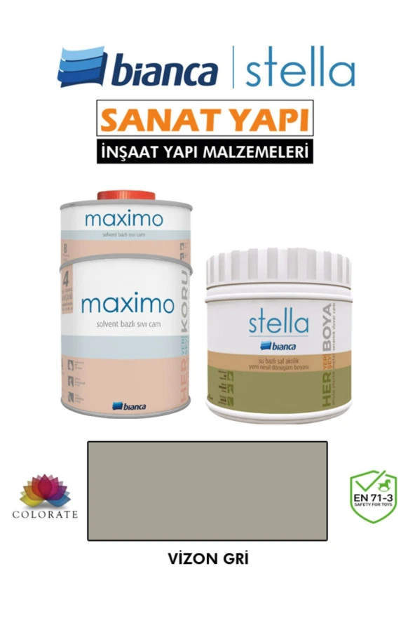 Stella 4-6 M2 Boyama Seti ( 500Ml Boya+ 500Ml Maximo Parlak ) ürün görseli 1