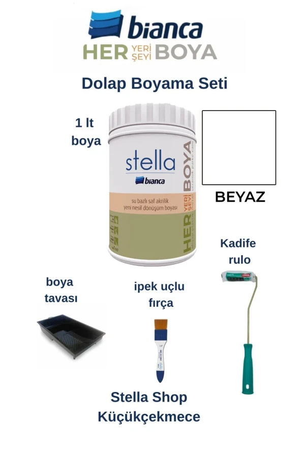 Binca Stella Su Bazlı Akrilik Boya Dolap Boyama Seti ürün görseli 1