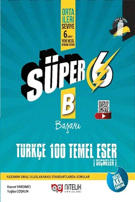 Nitelik Yayınları Süper 6. Sınıf Türkçe 100 Temel Eser Yeni Nesil Soru Kitabı ürün görseli 1
