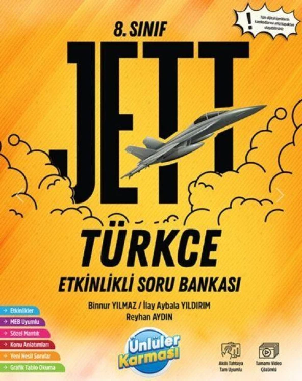 8. Sınıf Türkçe JETT Etkinlikli Soru Bankası Ünlüler Karması ürün görseli 1
