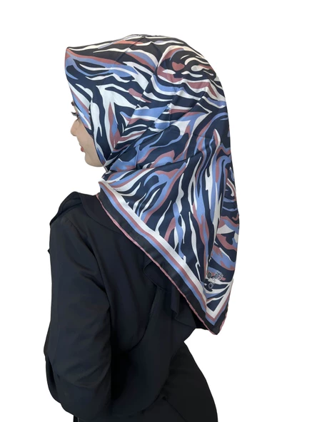 Quare Rayon Tivil Eşarp Desenli Rayon Eşarp 1070  KOYU PUDRA ürün görseli 1