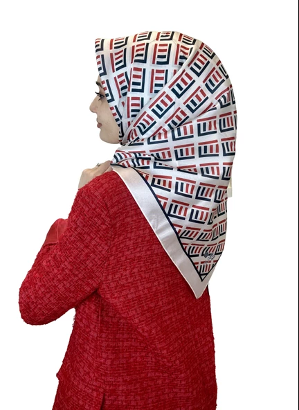 Quare Kristal Eşarp, Çizgi Desenli 01067  KREM ürün görseli 1