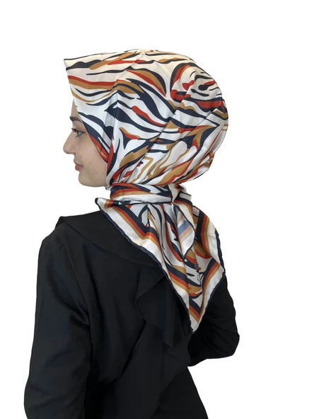 Quare Rayon Tivil Eşarp Desenli Rayon Eşarp 1070  HARDAL ürün görseli 1
