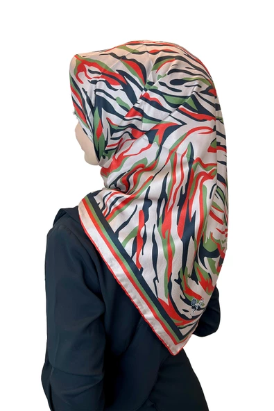 Quare Rayon Tivil Eşarp Desenli Rayon Eşarp 1070  VİZON ürün görseli 1