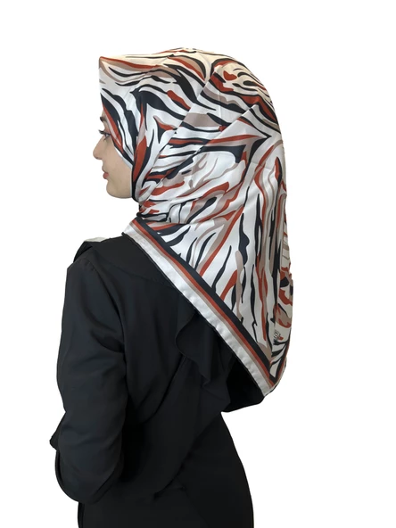 Quare Rayon Tivil Eşarp Desenli Rayon Eşarp 1070  KİREMİT ürün görseli 1