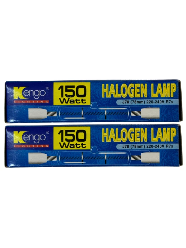 Kengo 150W Sarı Işık R7s Duylu Dim Edilebilir Çubuk Halojen Ampul (2 Adet) ürün görseli 1