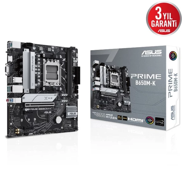 Asus Prime B650M-K AM5 Ryzen DDR5 Vga Hdmi ürün görseli 1