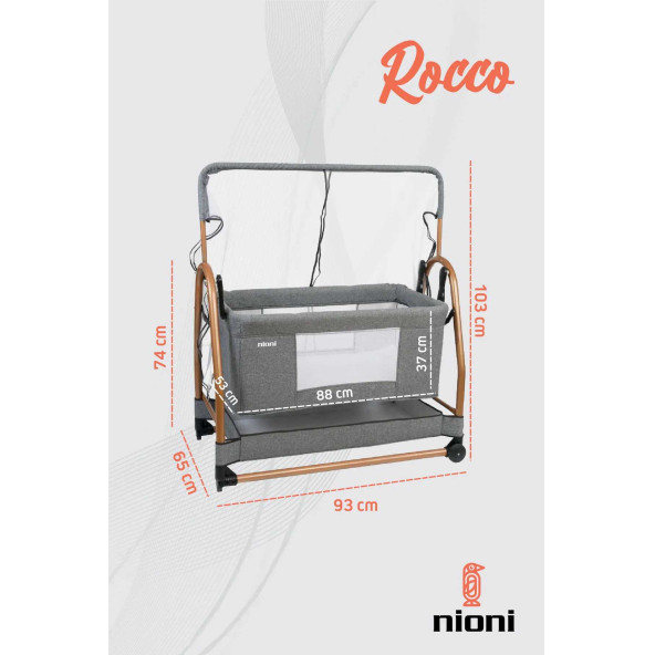 NİONİ ROCCO GRİ BEŞİK - Resim 3