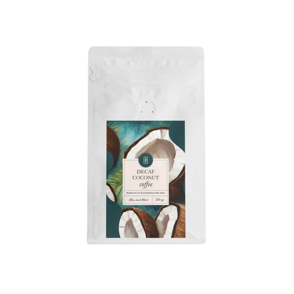 Mim and More Decaf Coconut Coffee Kafeinsiz Hindistan Cevizi Aromalı Çekirdek Kahve 200 Gr ürün görseli 1