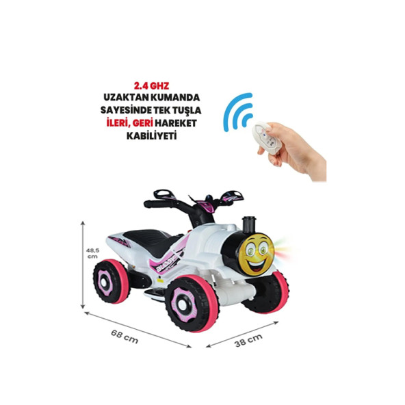 UJ Toys Thomas Kumandalı Akülü Araba  Tren Atv 2-4 Yaş Prenses ürün görseli 1