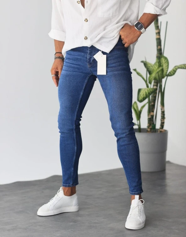 Premium Slim Fit Kot Mavi Pantolon ürün görseli 1