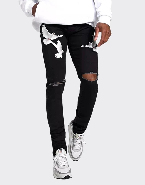 Premium Stacked Dove Erkek Skinny Kot Pantolon ürün görseli 1