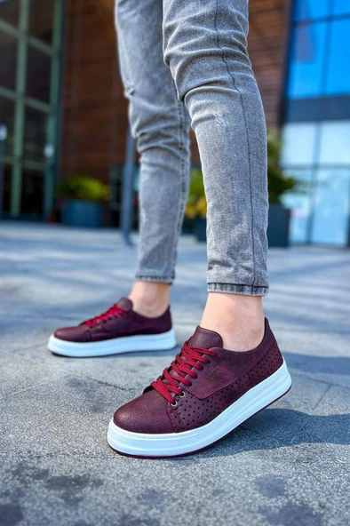 CH043 BT Erkek Ayakkabi BORDO - Resim 2
