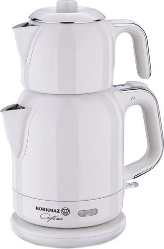 Korkmaz Çaytema Elekt. Çaydanlık VanilyaKrom 1.7 lt ürün görseli 1