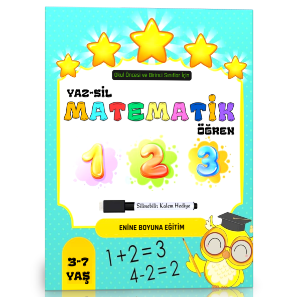 YAZ-SİL Matematik Öğren (Silinebilir Kalem Hediye) ürün görseli 1