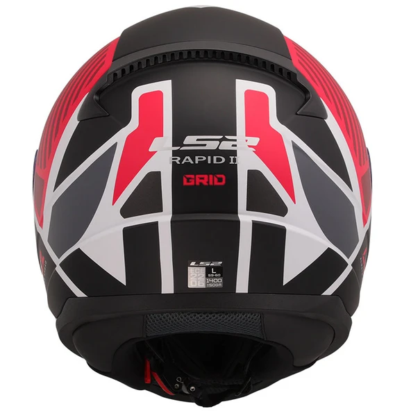 LS2 Rapid 2 Grid Kapalı  Motosiklet Kaskı - Resim 4