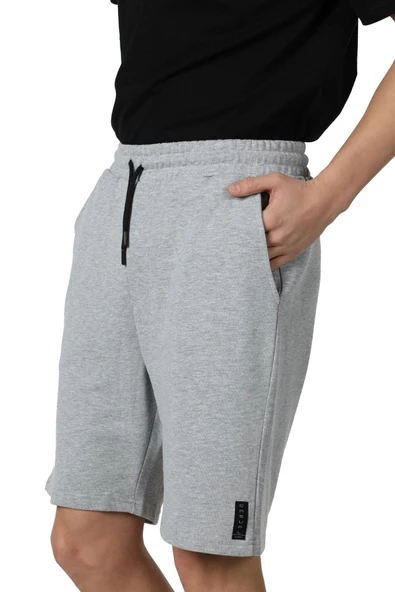 ERKEK 3 İPLİK ŞORT OPTİK GRİ MELANJ ürün görseli 1