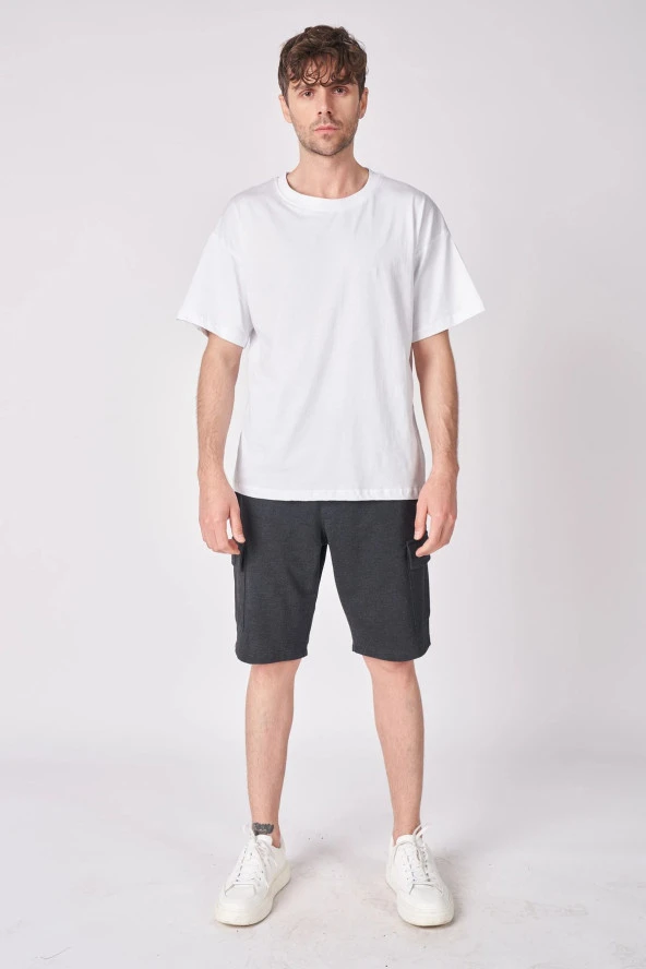 Erkek Oversize Bermuda - Resim 6
