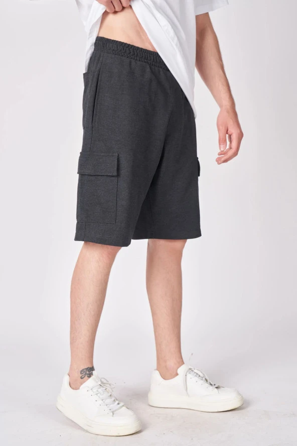 Erkek Oversize Bermuda - Resim 7