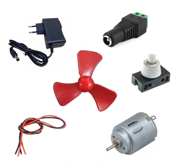 Adaptörlü Motor Pervane Anahtar Klemens Soketli Elektrik Deney Seti - Öğrenci Elektrik Devresi ürün görseli 1