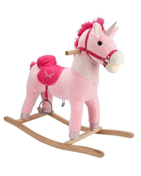 Selay Oyuncak Pelüş Unicorn Sallanan At 65cm Pembe 3505 ürün görseli 1