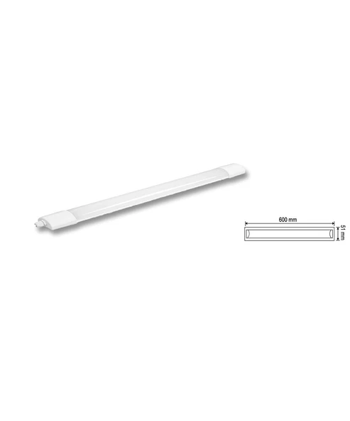 18W Oval Led Etanj Armatür 6500K Beyaz Işık 2 Adet ürün görseli 1