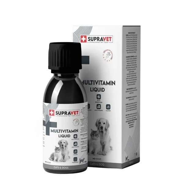Supravet Multivitamin Sağlıklı Kedi ve Köpekler İçin Sıvı Damla 100ml ürün görseli 1