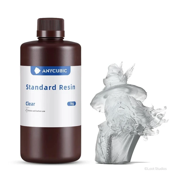 Anycubic Standart UV Reçine 1Kg Şeffaf - Resim 4