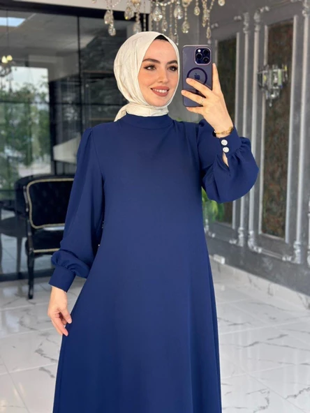 Asil Elbise Lacivert - Resim 2