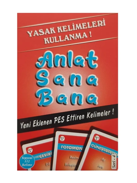 Anlat Sana Bana Yasaklı Kelime Kart Oyunu Kırmızı ürün görseli 1