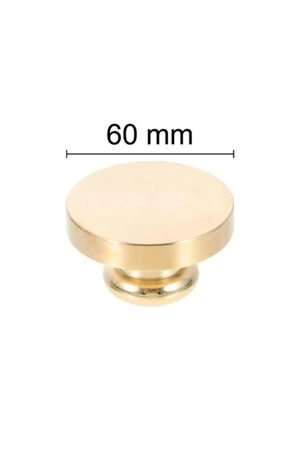 Mühürcüm Mühür Mumu 60  mm Yuvarlak Boş Pirinç Kafa + Ahşap Sap R5799O60 ürün görseli 1