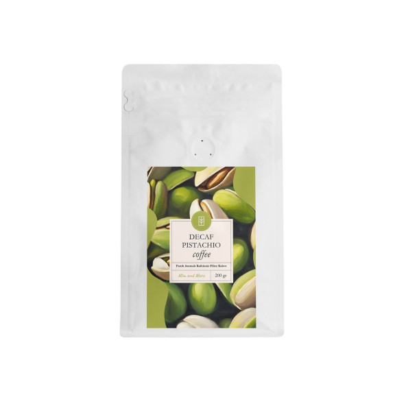 Decaf Pistachio Coffee Kafeinsiz Antep Fıstığı Aromalı Çekirdek Kahve 200 Gr ürün görseli 1