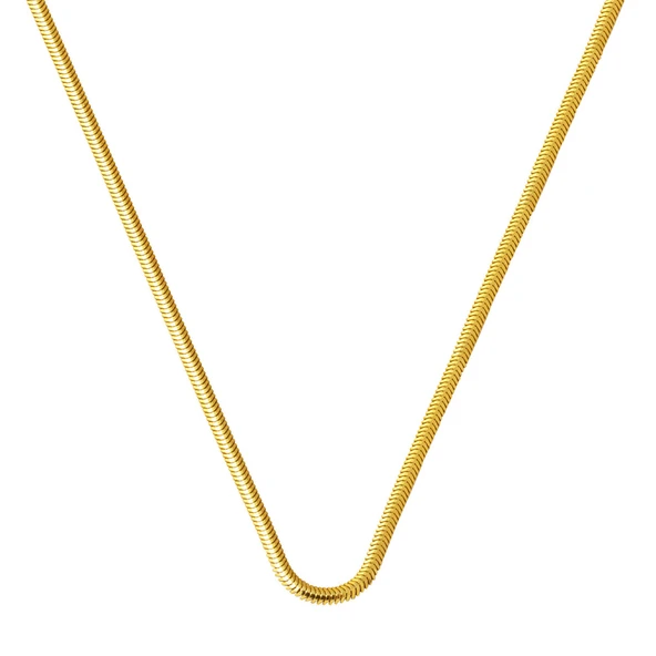 14 Ayar Altın 2 mm. Balıksırtı Zincir Kolye 65 cm. ürün görseli 1