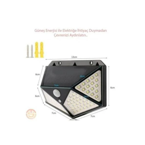 Solar Bahçe Aydınlatma Lambası 100 Led ürün görseli 1