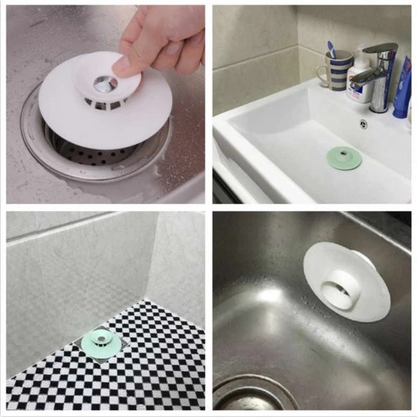 Vakumlu Lavabo Süzgeci - Tahliye ve Durdurma Süzgeci ürün görseli 1