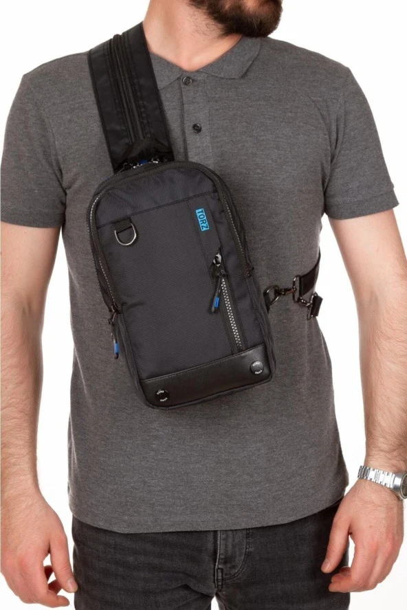 Erkek Çapraz Göğüs Ve Sırt Çantası Bodybag Fonksiyonel Su Geçirmez Kumaş Tablet Omuz Çanta ürün görseli 1
