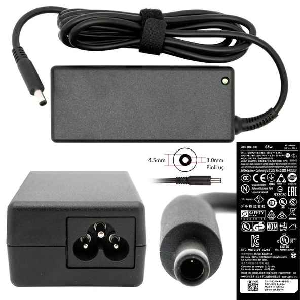 Dell 19.5V 3.34A 65W 4.5mm İnce Uçlu Orijinal Notebook Adaptörü ürün görseli 1