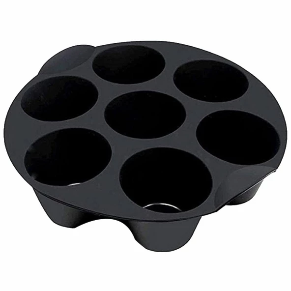 Silikon Çok Amaçlı Airfryer Muffin Cupcake Kek ve Çörek 7 Gözlü Pişirme Kalıbı ürün görseli 1