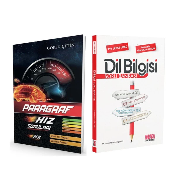 Hız ve Renk TYT AYT KPSS ALES DGS Paragraf ve AKM Dil Bilgisi Soru Bankası Seti 2 Kitap ürün görseli 1