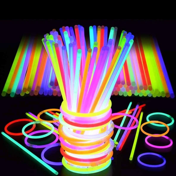500 ADET KONSER ŞENLİK IŞIĞI VIP RENKLİ GLOW STİCK NEON IŞIK FOSFORLU BİLEKLİK KOLYE FOSFORLU IŞIK ürün görseli 1