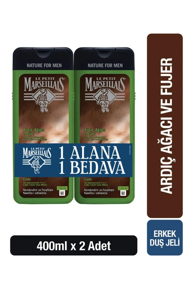 Le Petit Marseillais Lpm Men Ardıç Ağacı Ve Füjer Duş Jeli 400ml X2 ürün görseli 1