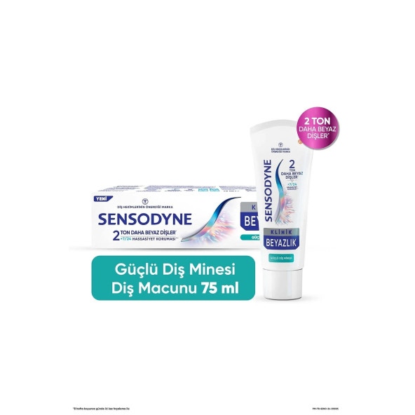 Sensodyne Diş Macunu Klinik Beyazlık Güçlü Diş Minesi 75 ml ürün görseli 1