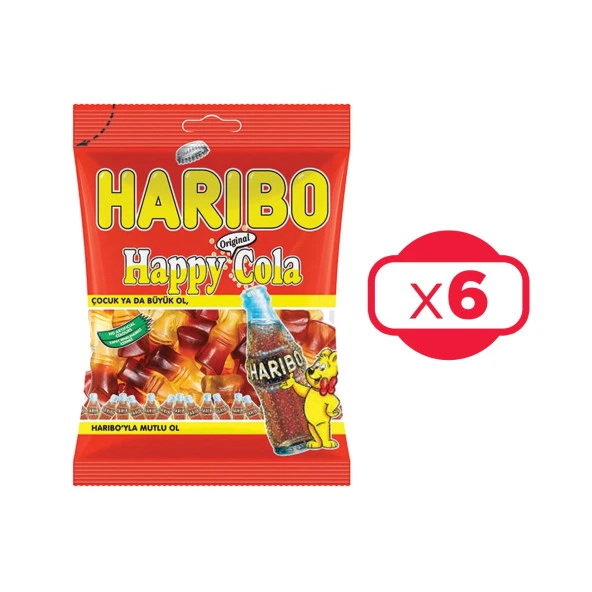 Haribo Happy-Cola 80 gr x 6 Adet - Resim 2