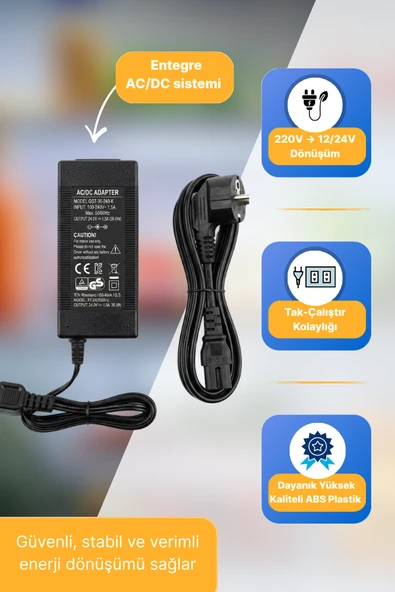 Evacool 220v Oto Buzdolabı Dönüştürücü Adaptör Ev Adaptörü - Resim 5