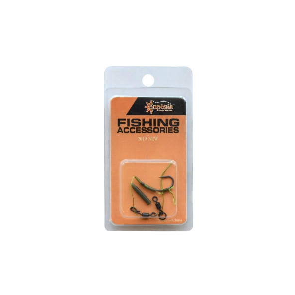 Captain 7643 Sazan Rigs 18cm Anti Tangle Tube Rigs Set iğne No:4 ürün görseli 1