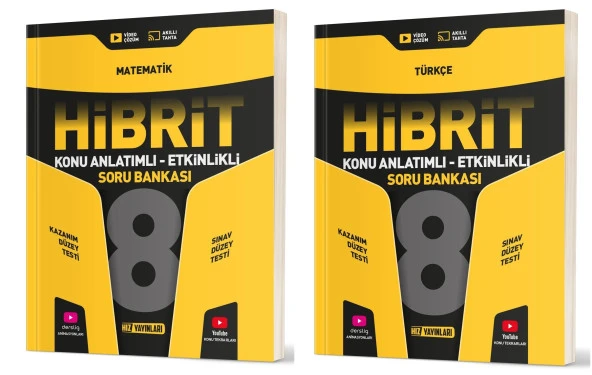 Hız Lgs 2025 8. Sınıf Matematik + Türkçe Hibrit Etkinlikli Soru Seti 2 Kitap ürün görseli 1