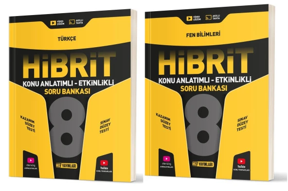 Hız Lgs 2025 8. Sınıf Türkçe + Fen Bilimleri Hibrit Etkinlikli Soru Seti 2 Kitap ürün görseli 1